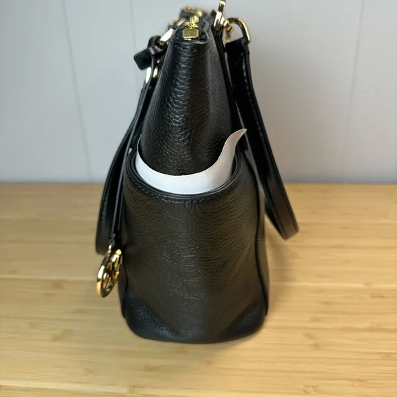 MICHAEL Michael Kors Black and White Leather Tote - Picture 8 of 12